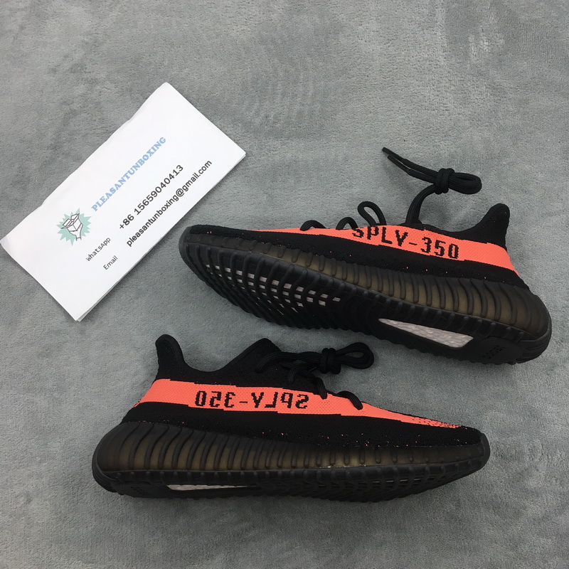 Authentic Yeezy 350 V2 Boost Red Stripe
